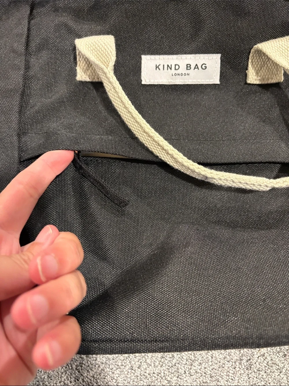 Kind Bag London Backpack with Cream Handles
